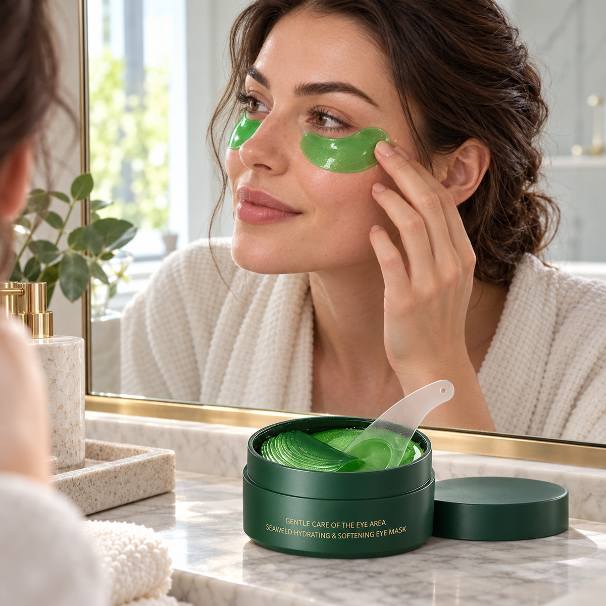 🍃 Dewy Soften | Marine Extract Blend | Hydrating Seaweed Eye Mask