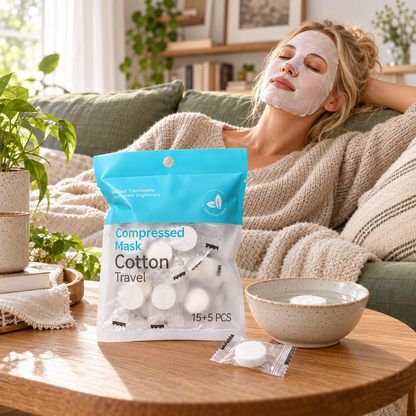 ☁️ Soft & Gentle | Disposable Cotton | Travel Compressed Mask
