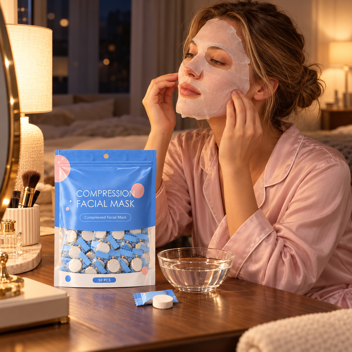 🧺Ultra Soft | Bulk Pack Cotton | Compression Facial Mask