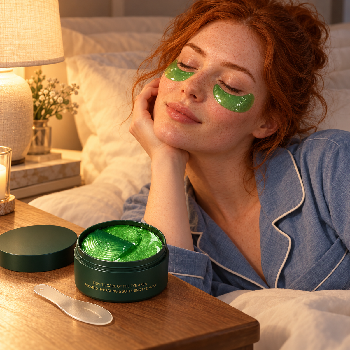 🍃 Dewy Soften | Marine Extract Blend | Hydrating Seaweed Eye Mask