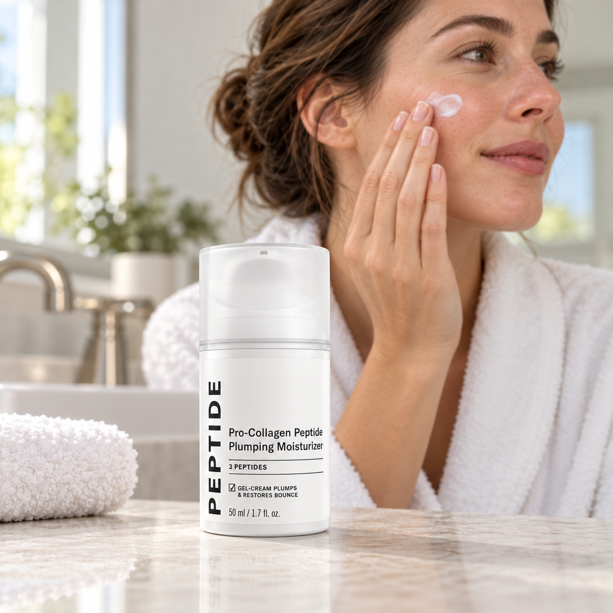 🤍 Skin-Firming | Peptide Collagen Support | Light Gel-Cream Moisturizer