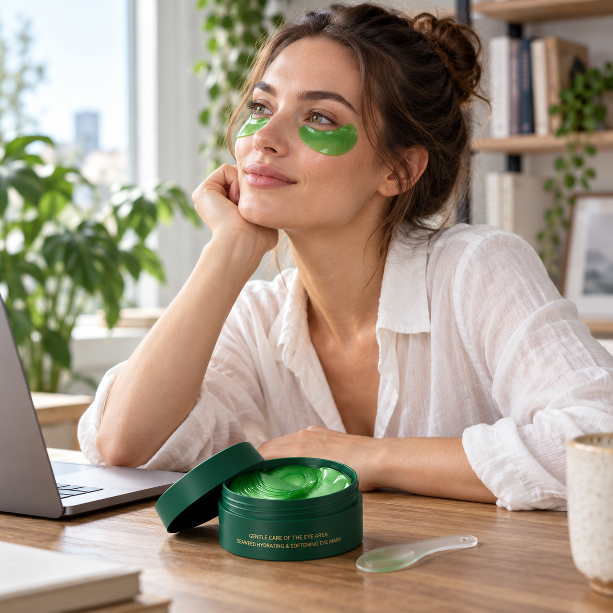 🍃 Dewy Soften | Marine Extract Blend | Hydrating Seaweed Eye Mask