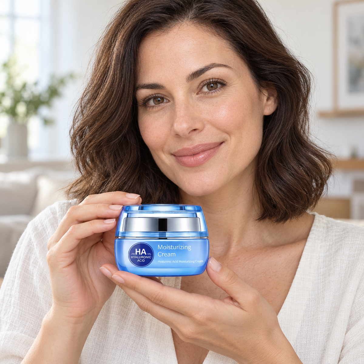 🌊 Face Moisturizer | Hyaluronic Acid | Daily Skincare | Blue Jar