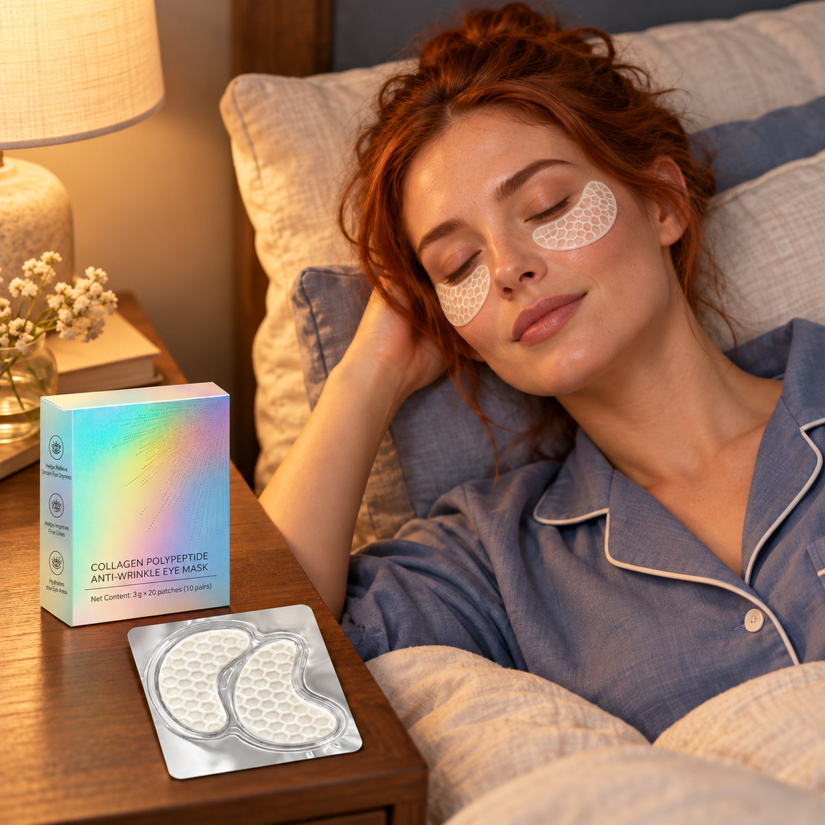 🌌 Wrinkle-Smoothing | Collagen Peptide Care | Anti-Wrinkle Eye Mask