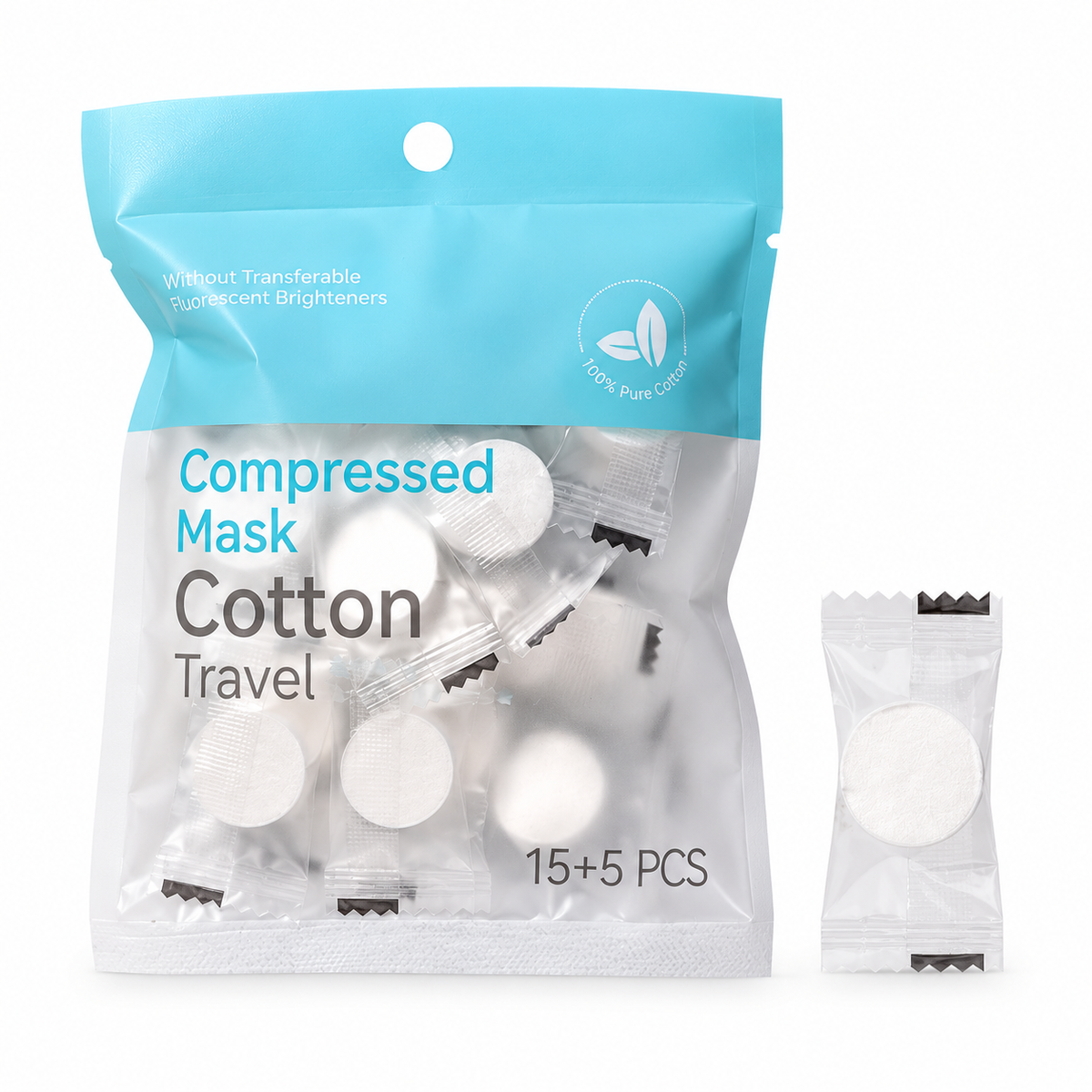 ☁️ Soft & Gentle | Disposable Cotton | Travel Compressed Mask