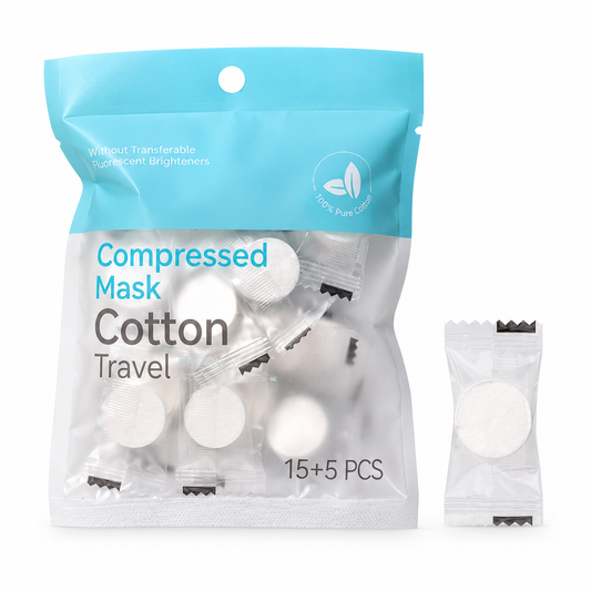 ☁️ Soft & Gentle | Disposable Cotton | Travel Compressed Mask